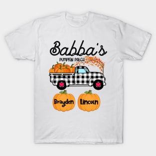 Babba's Pumpkin Patch Truck Art, Happy Halloween Shirt, Fall Shirt, Grandpa Birthday Gift, Personalized T-Shirt